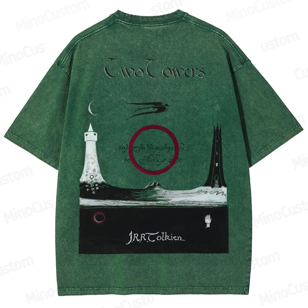 The Lord of the Rings: The Two Towers Vintage Washed Fantasy Adventure T - shirt