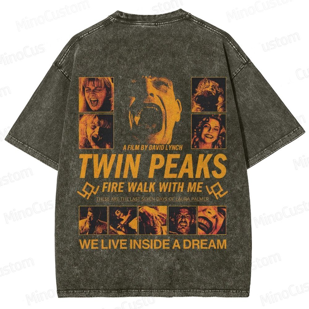 Twin Peaks: Fire Walk with Me Vintage Washed Mystery Drama T - shirt