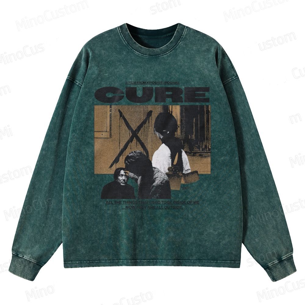 Cure Vintage Washed Psychological Horror Sweatshirt