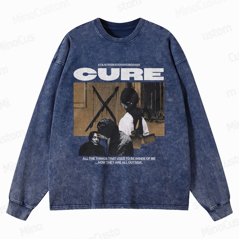 Cure Vintage Washed Psychological Horror Sweatshirt