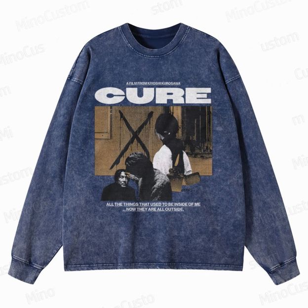 Cure Vintage Washed Psychological Horror Sweatshirt