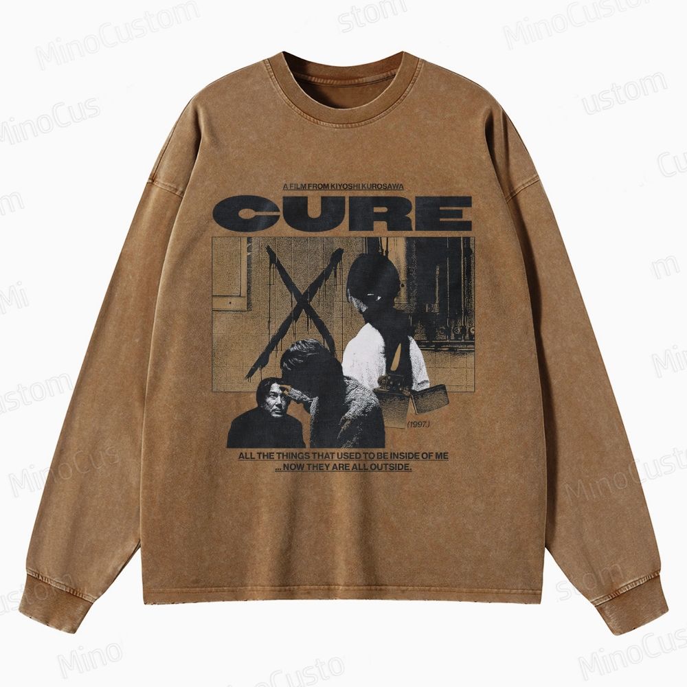 Cure Vintage Washed Psychological Horror Sweatshirt