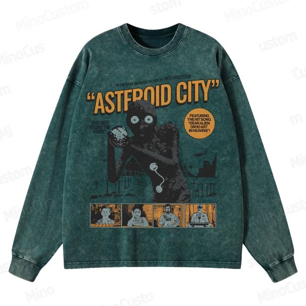 Asteroid City Vintage Washed Comedy - Drama Sweatshirt