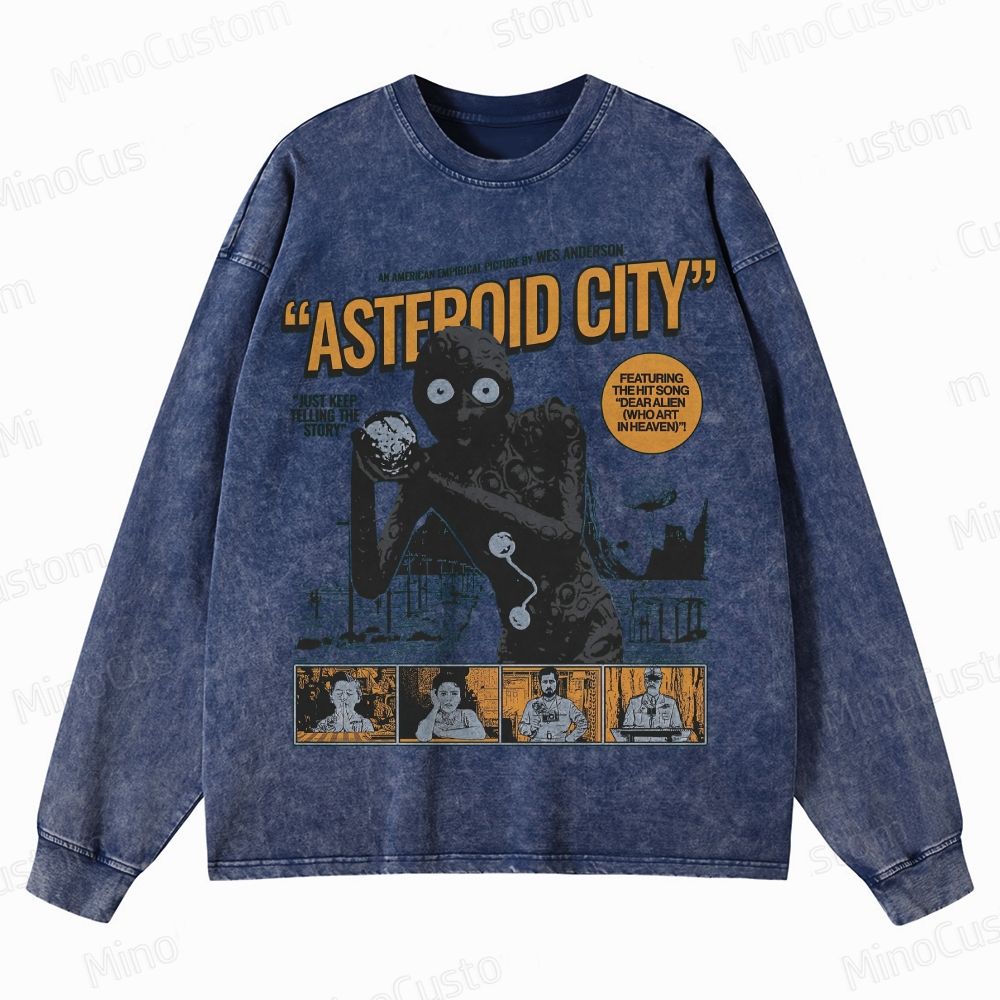 Asteroid City Vintage Washed Comedy - Drama Sweatshirt