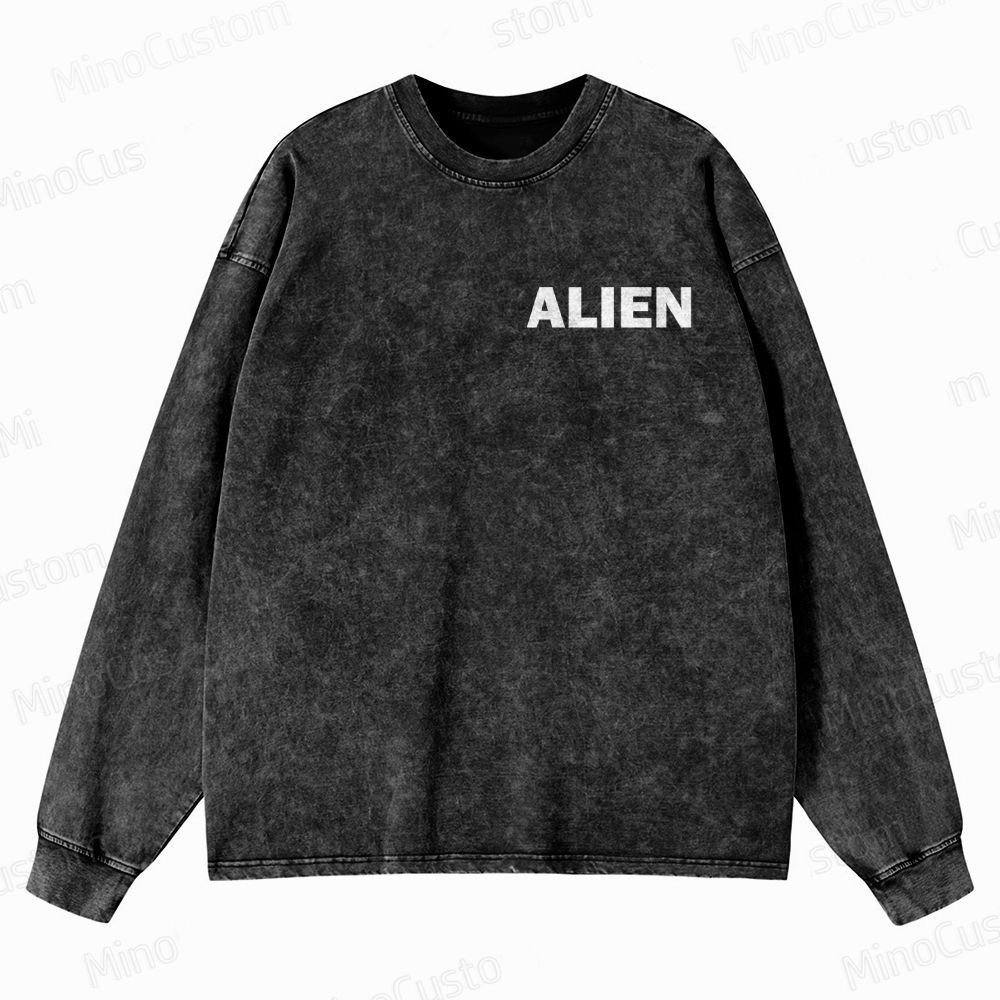 Alien Vintage Washed Sci - Fi Horror Sweatshirt