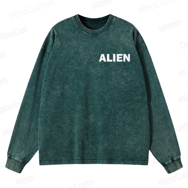 Alien Vintage Washed Sci - Fi Horror Sweatshirt