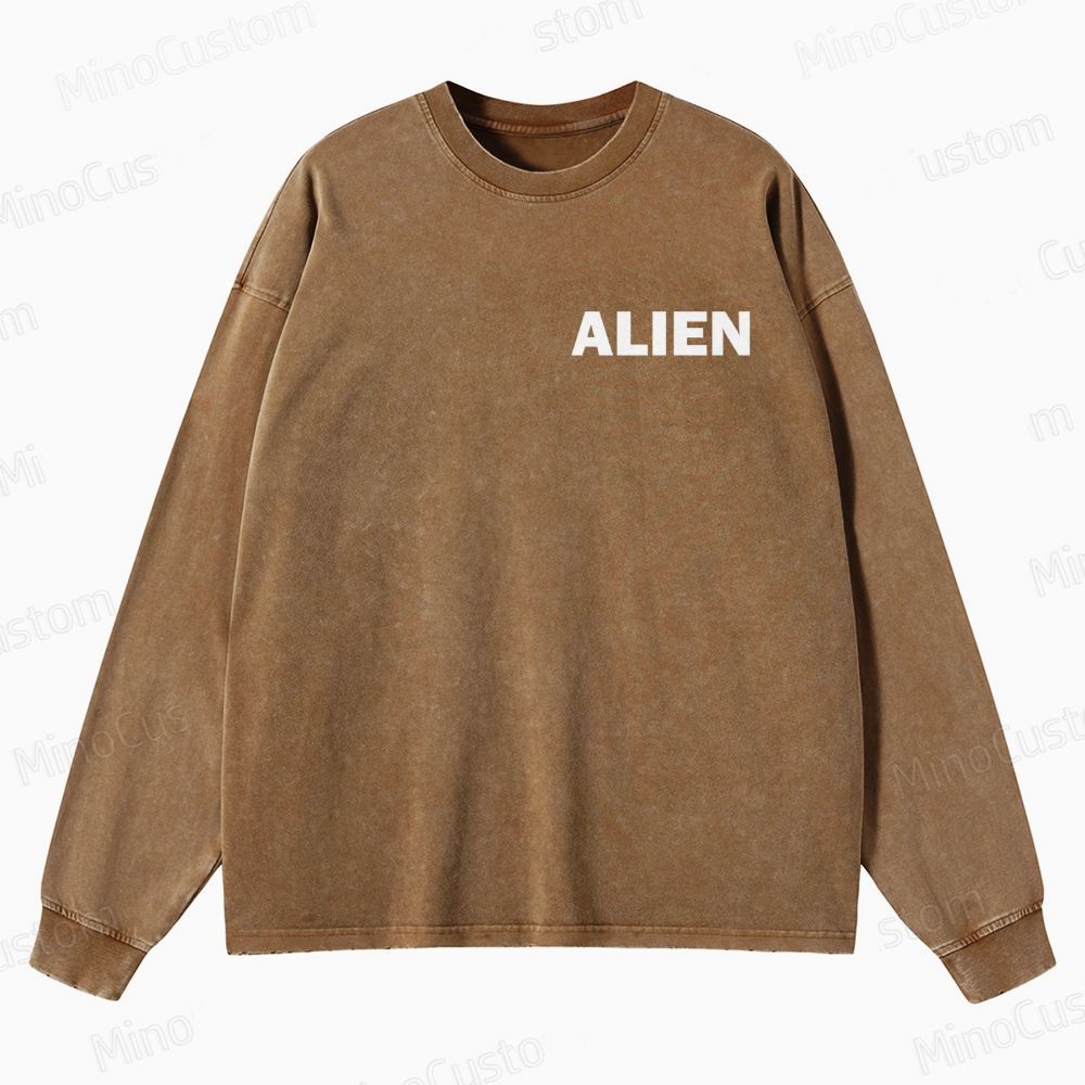 Alien Vintage Washed Sci - Fi Horror Sweatshirt
