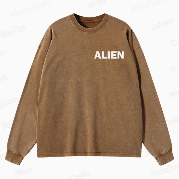 Alien Vintage Washed Sci - Fi Horror Sweatshirt