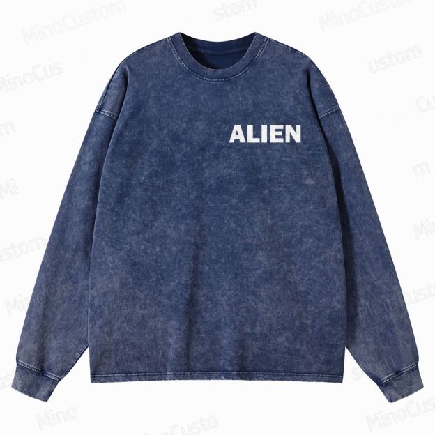 Alien Vintage Washed Sci - Fi Horror Sweatshirt