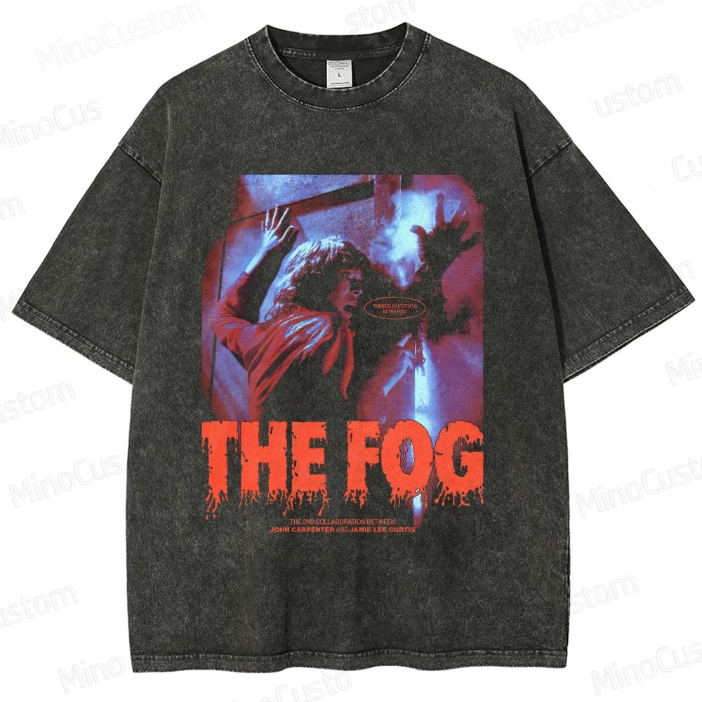 The Fog Vintage Washed Horror Thriller T - shirt