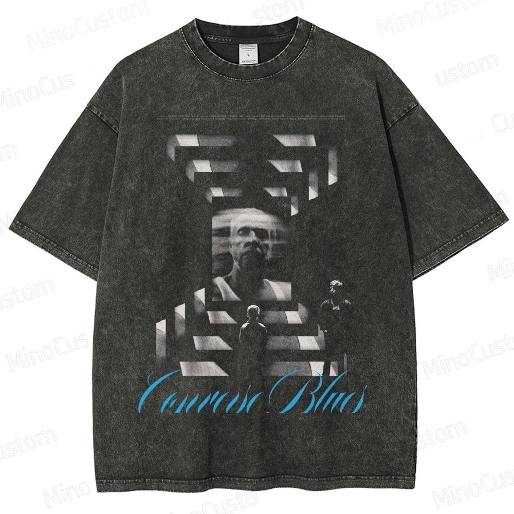Concrete Blues Vintage Washed Drama T - shirt