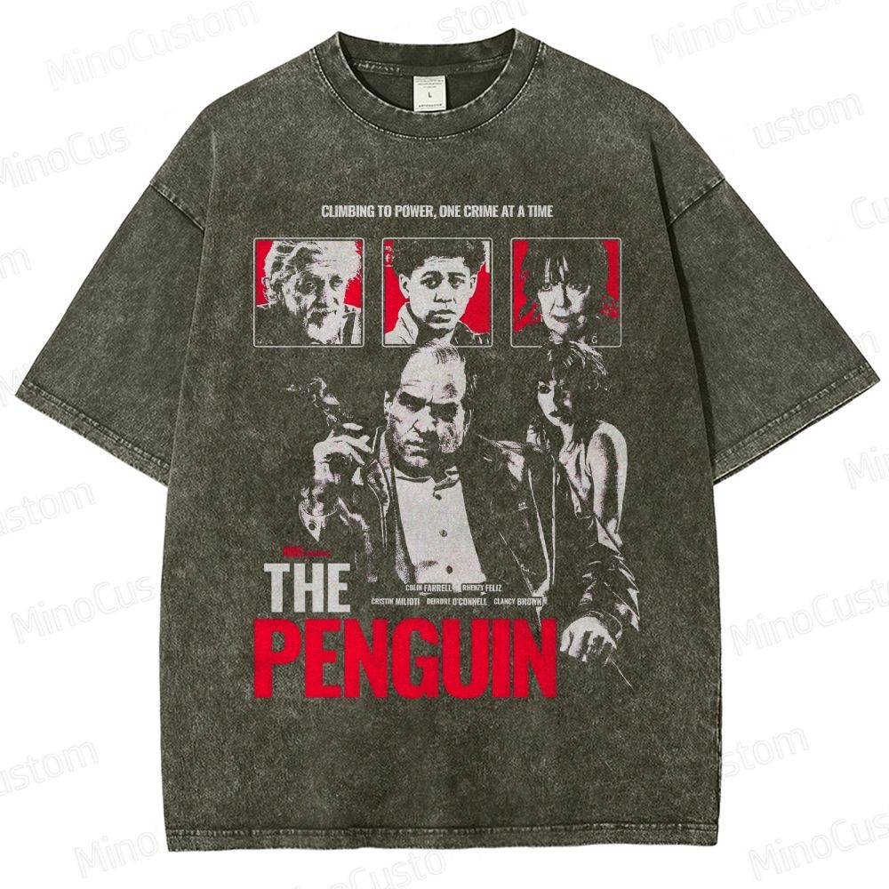 The Penguin Vintage Washed Crime Drama T - shirt