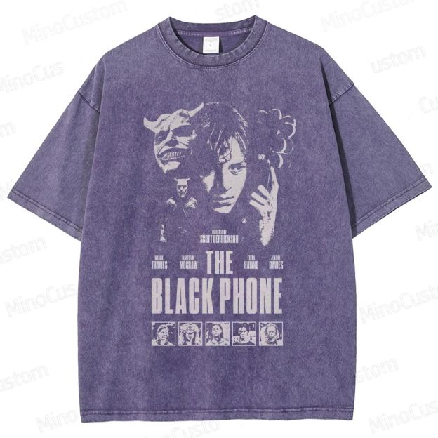 The Black Phone Vintage Washed Horror Thriller T - shirt