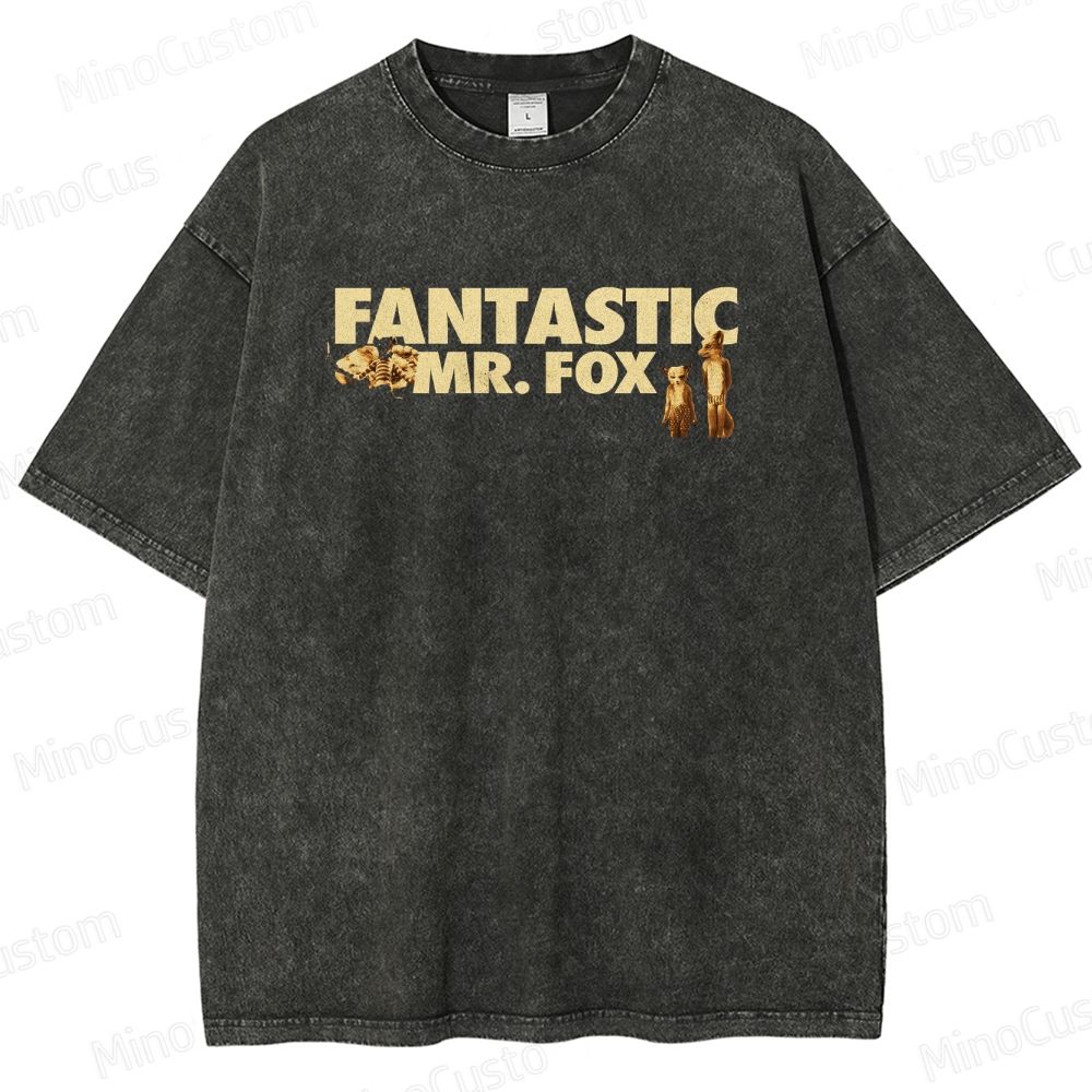 Fantastic Mr. Fox Vintage Washed Animation Comedy T - shirt