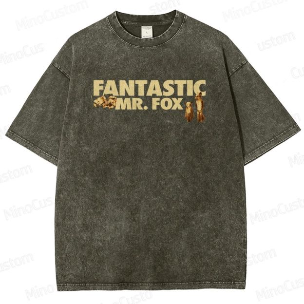 Fantastic Mr. Fox Vintage Washed Animation Comedy T - shirt