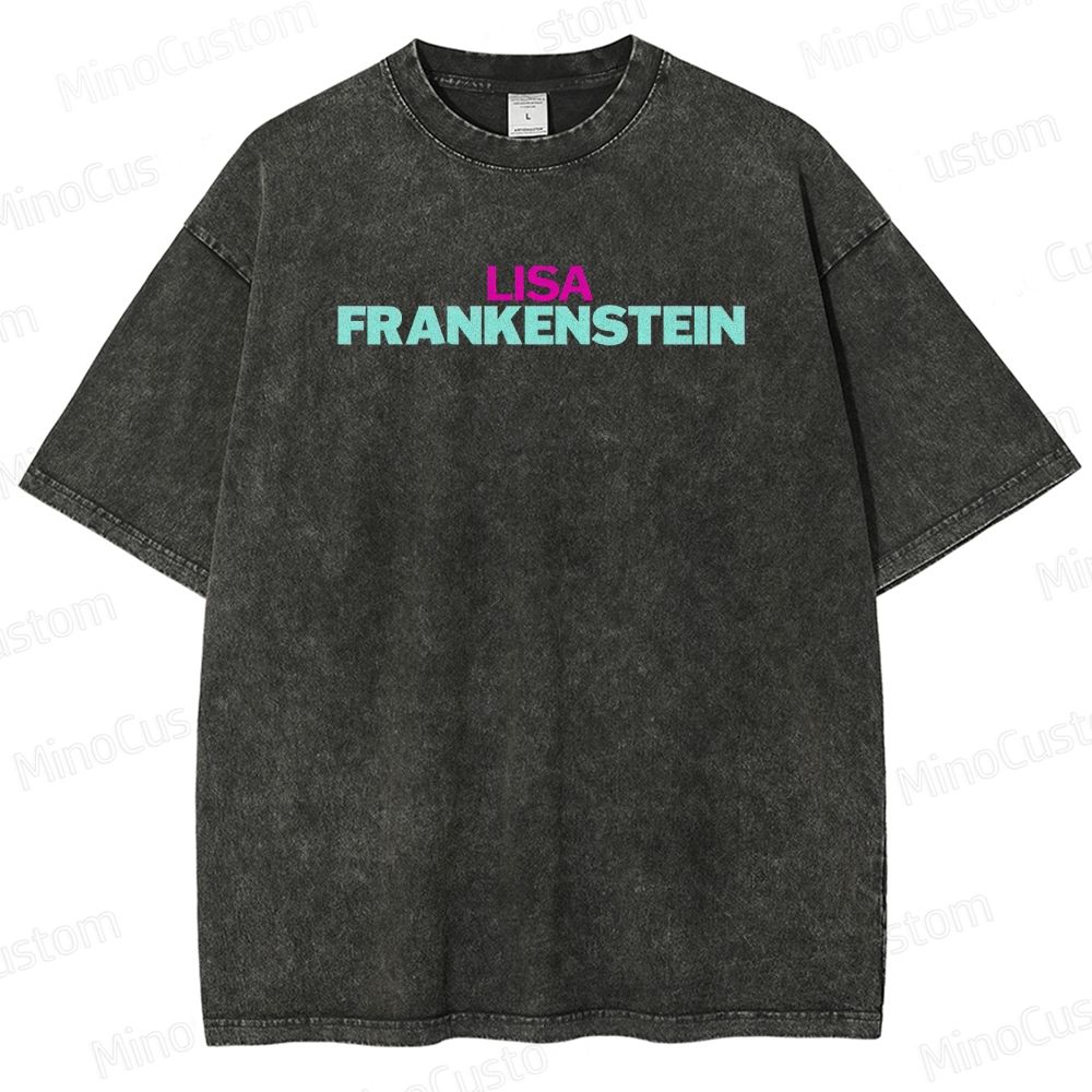 Lisa Frankenstein Vintage Washed Horror Comedy T - shirt