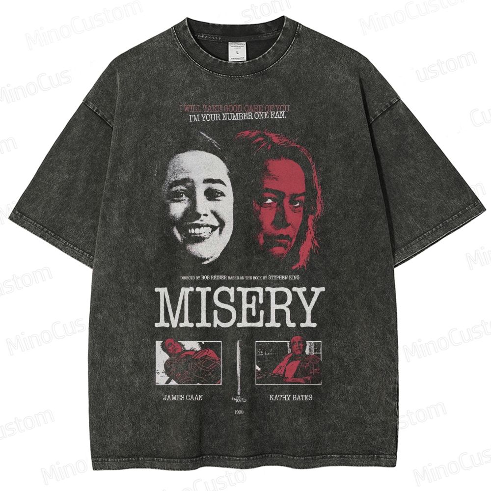 Misery Vintage Washed Thriller Drama T - shirt