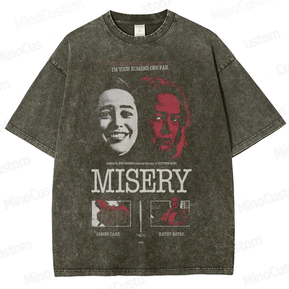 Misery Vintage Washed Thriller Drama T - shirt