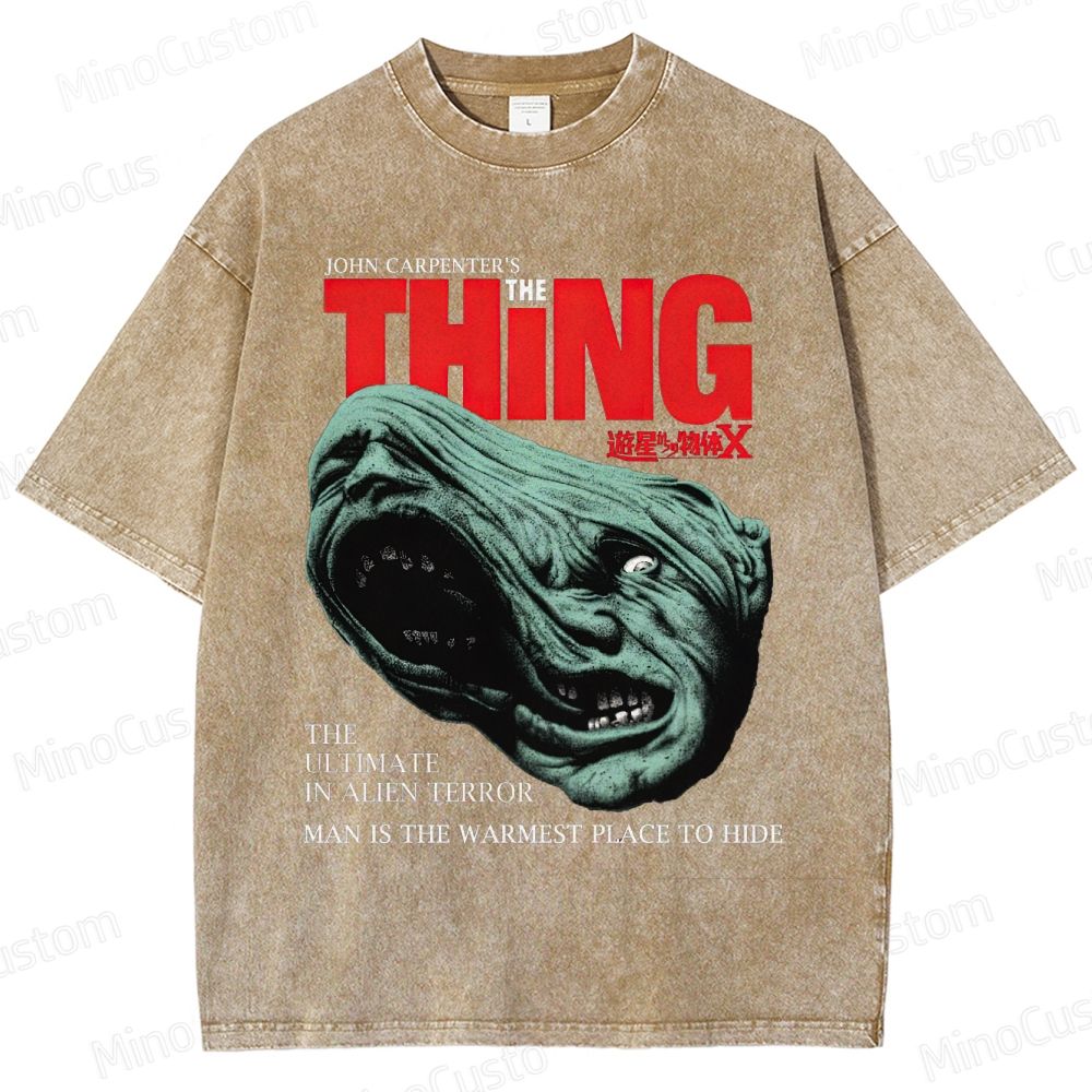 The Thing Vintage Washed Sci - Fi Horror T - shirt