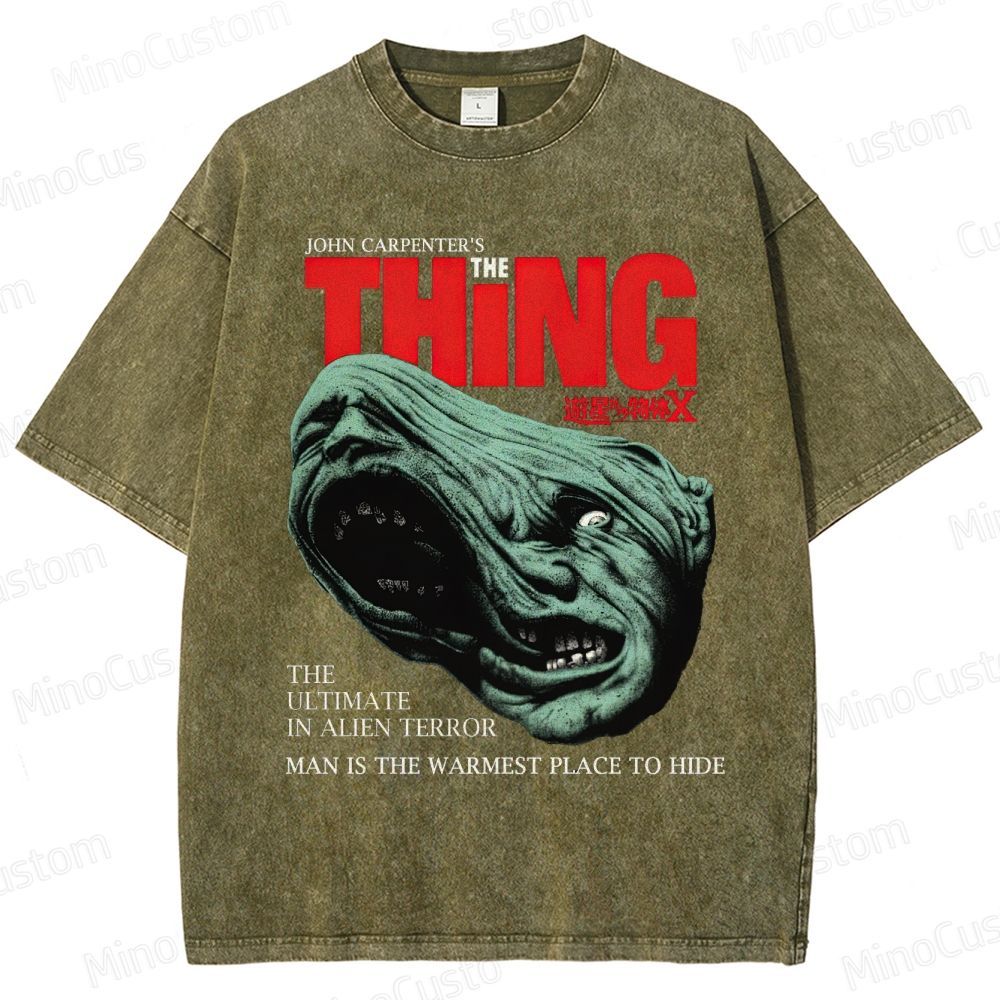 The Thing Vintage Washed Sci - Fi Horror T - shirt