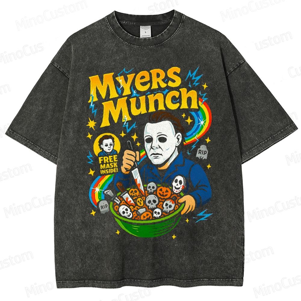 Halloween - Inspired Myers Munch Horror Comedy T - shirt