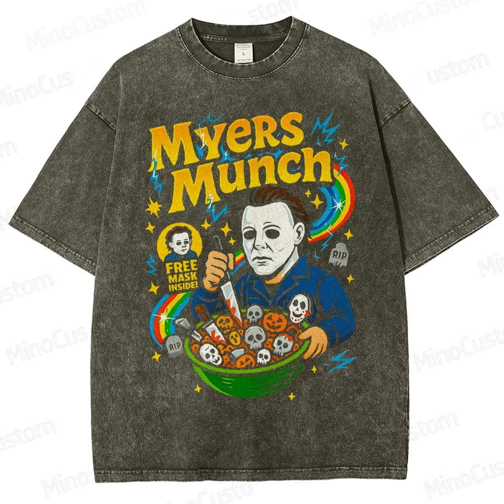 Halloween - Inspired Myers Munch Horror Comedy T - shirt