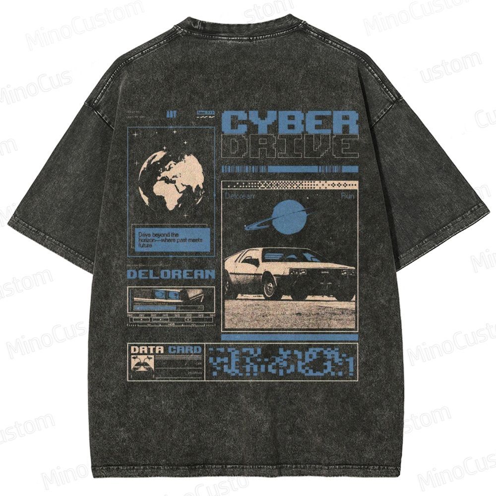 Back to the Future Cyber ​​Drive Washed T-Shirt