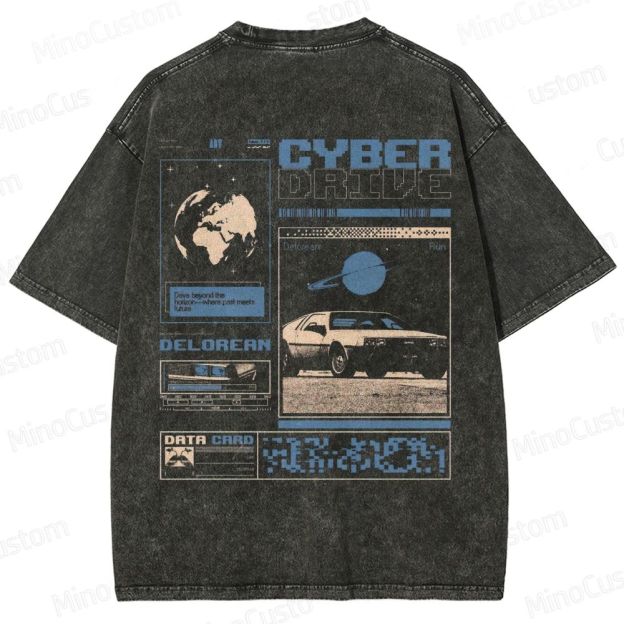  Back to the Future Cyber ​​Drive Washed T-Shirt 