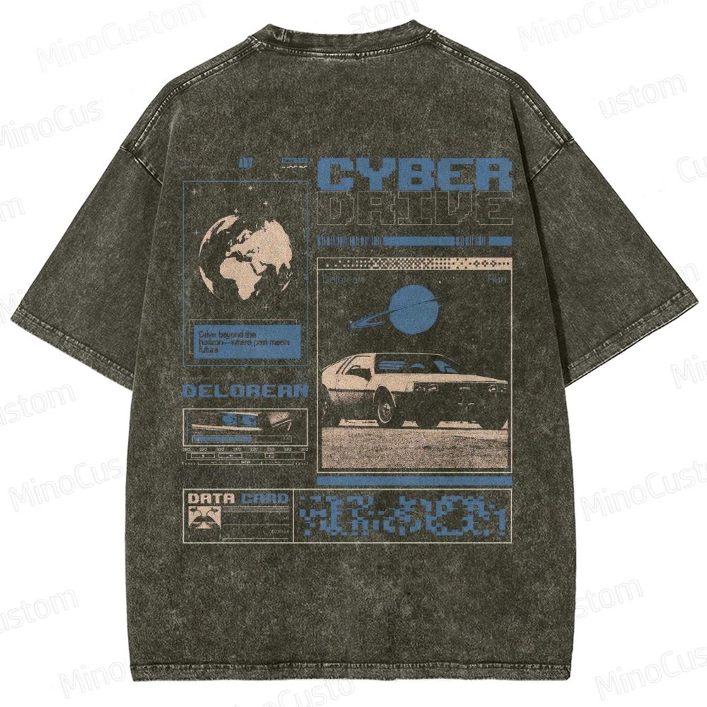  Back to the Future Cyber ​​Drive Washed T-Shirt 