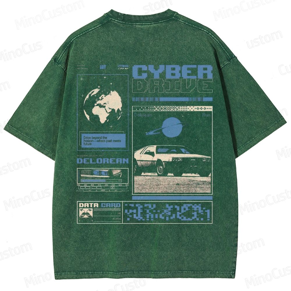  Back to the Future Cyber ​​Drive Washed T-Shirt 