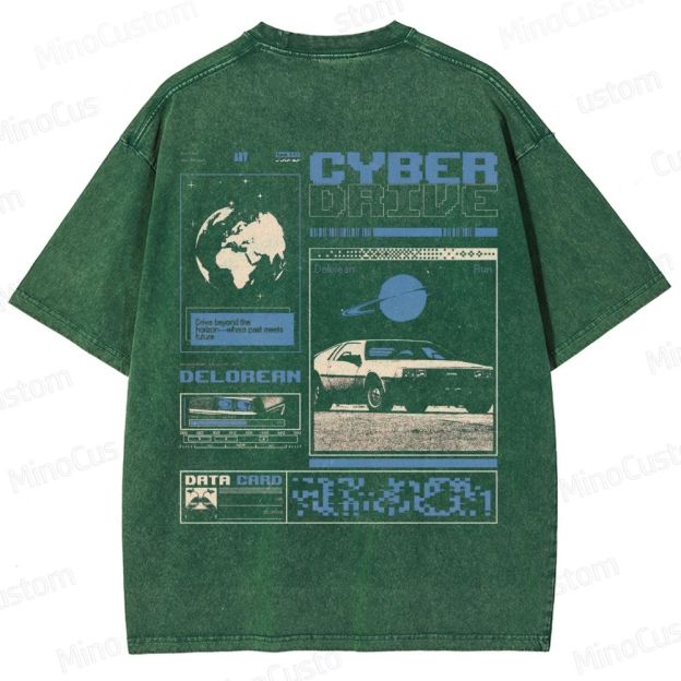  Back to the Future Cyber ​​Drive Washed T-Shirt 