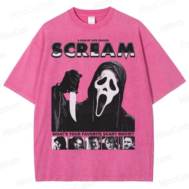 Scream Ghostface Horror Washed T-Shirt 