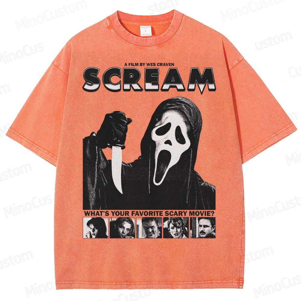 Scream Ghostface Horror Washed T-Shirt 