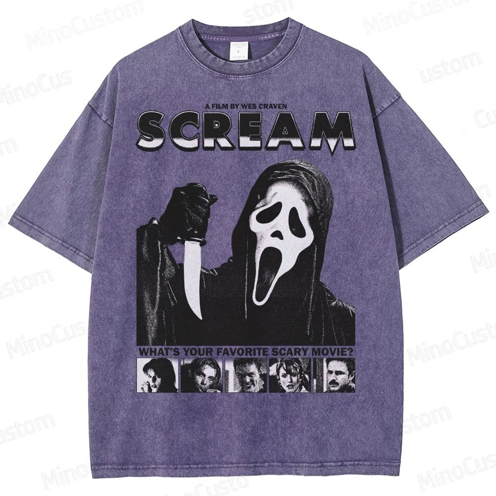 Scream Ghostface Horror Washed T-Shirt 