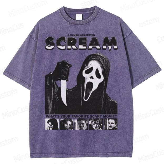 Scream Ghostface Horror Washed T-Shirt 