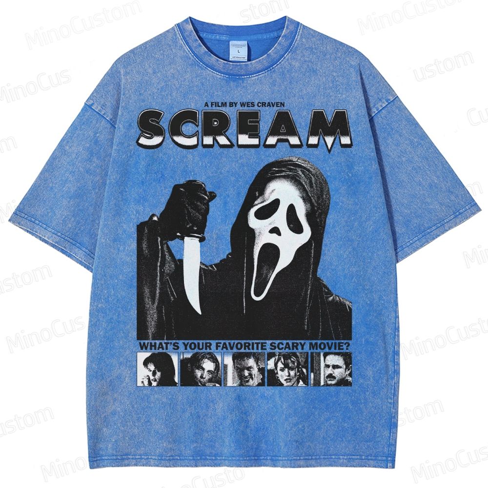 Scream Ghostface Horror Washed T-Shirt 