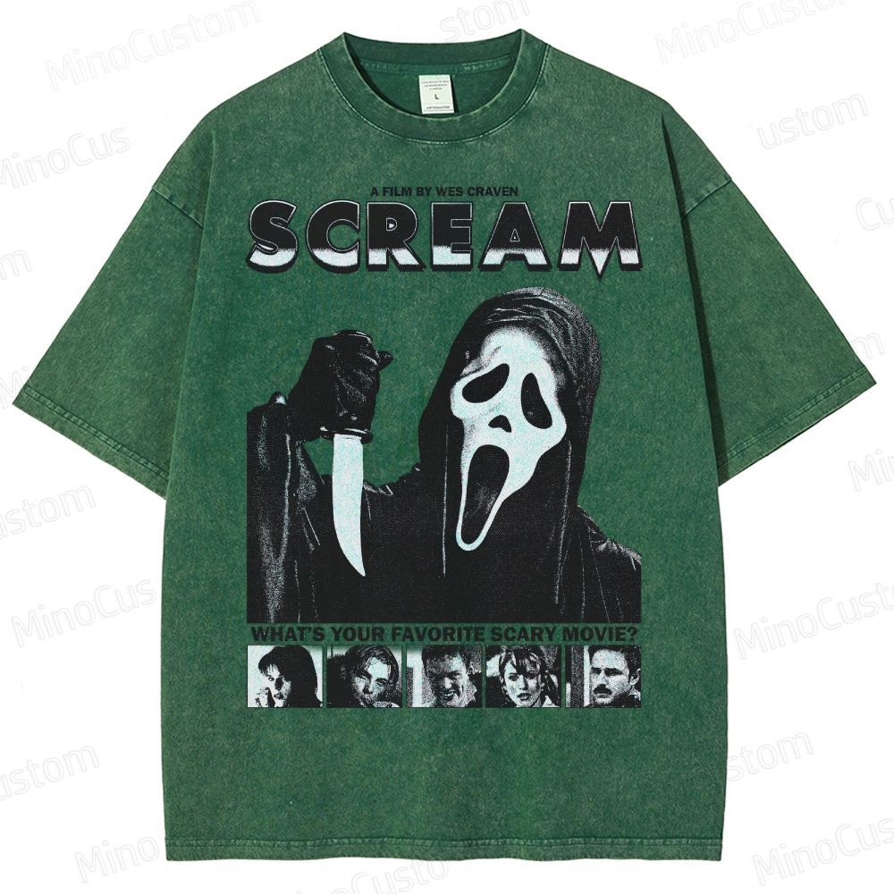 Scream Ghostface Horror Washed T-Shirt 