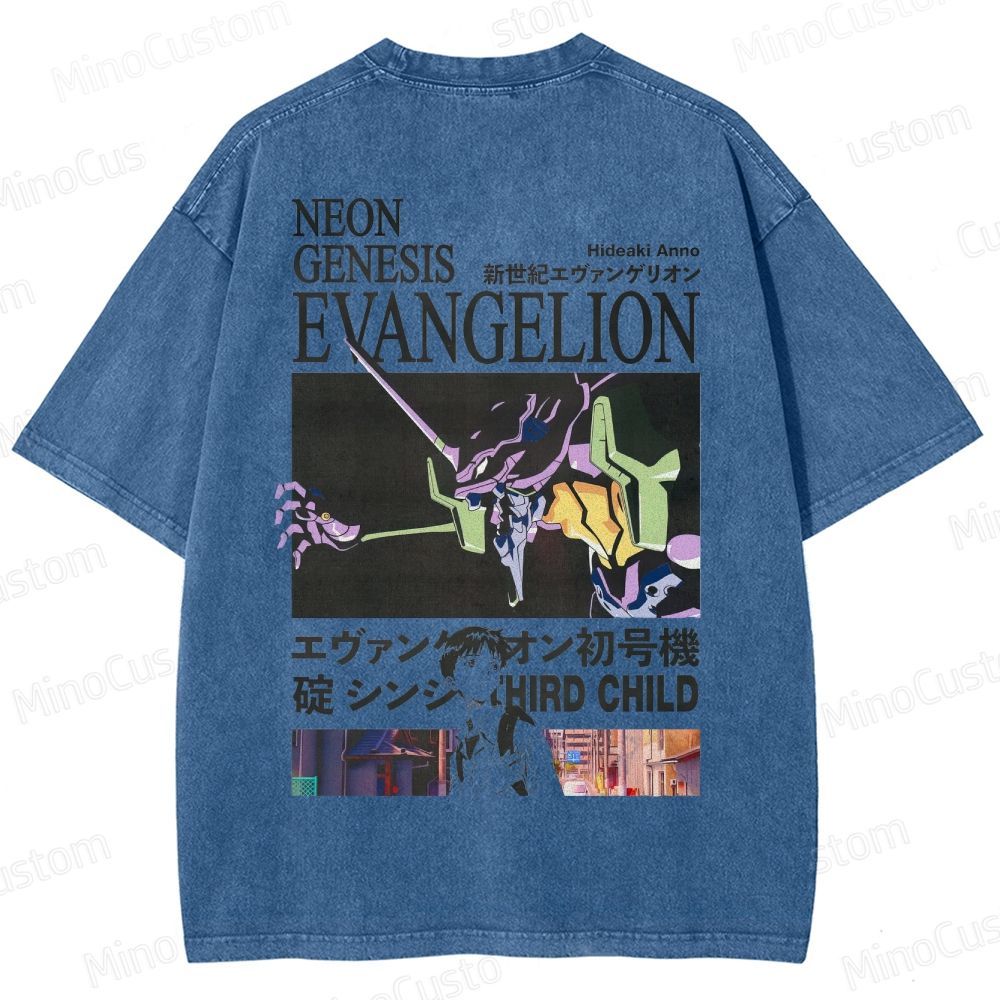 Neon Genesis Evangelion Unit-01 Graphic Washed T-Shirt 