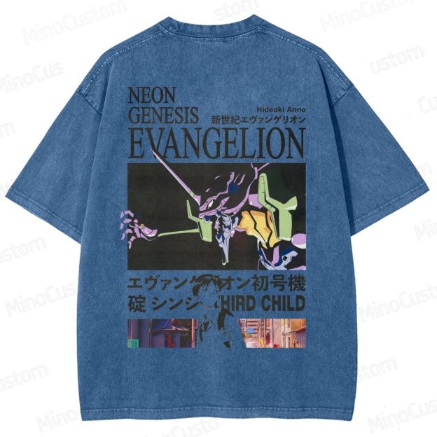 Neon Genesis Evangelion Unit-01 Graphic Washed T-Shirt 