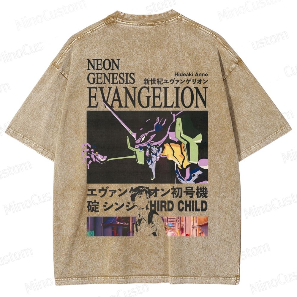 Neon Genesis Evangelion Unit-01 Graphic Washed T-Shirt 