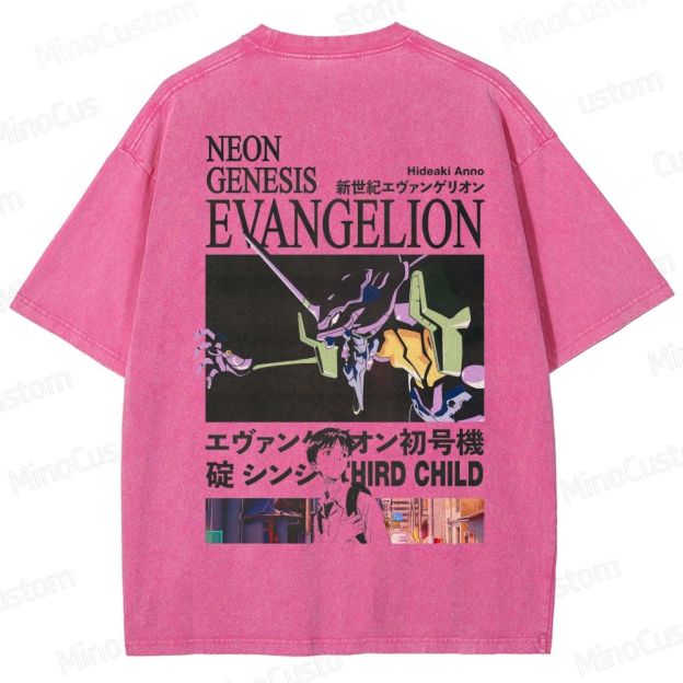 Neon Genesis Evangelion Unit-01 Graphic Washed T-Shirt 