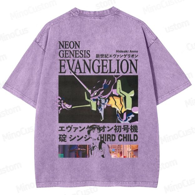 Neon Genesis Evangelion Unit-01 Graphic Washed T-Shirt 