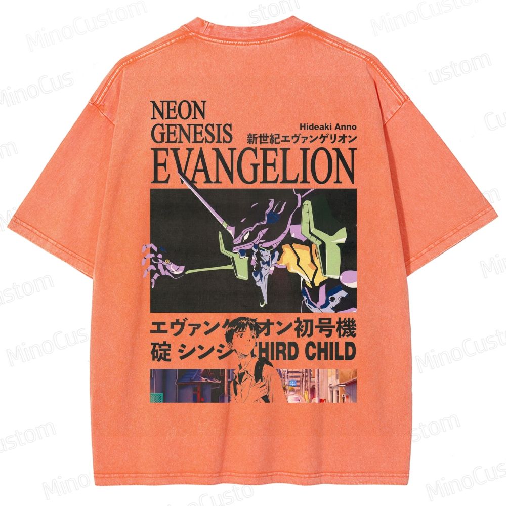 Neon Genesis Evangelion Unit-01 Graphic Washed T-Shirt 