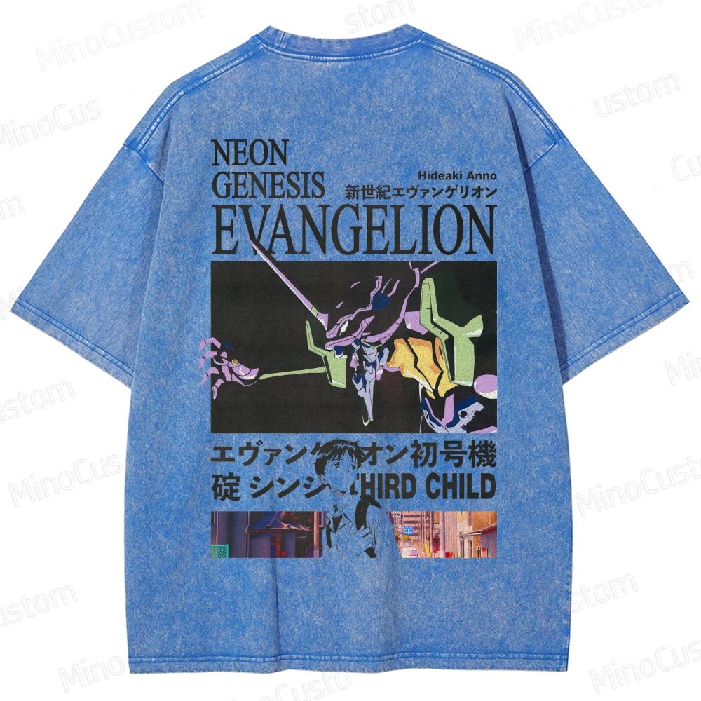Neon Genesis Evangelion Unit-01 Graphic Washed T-Shirt 