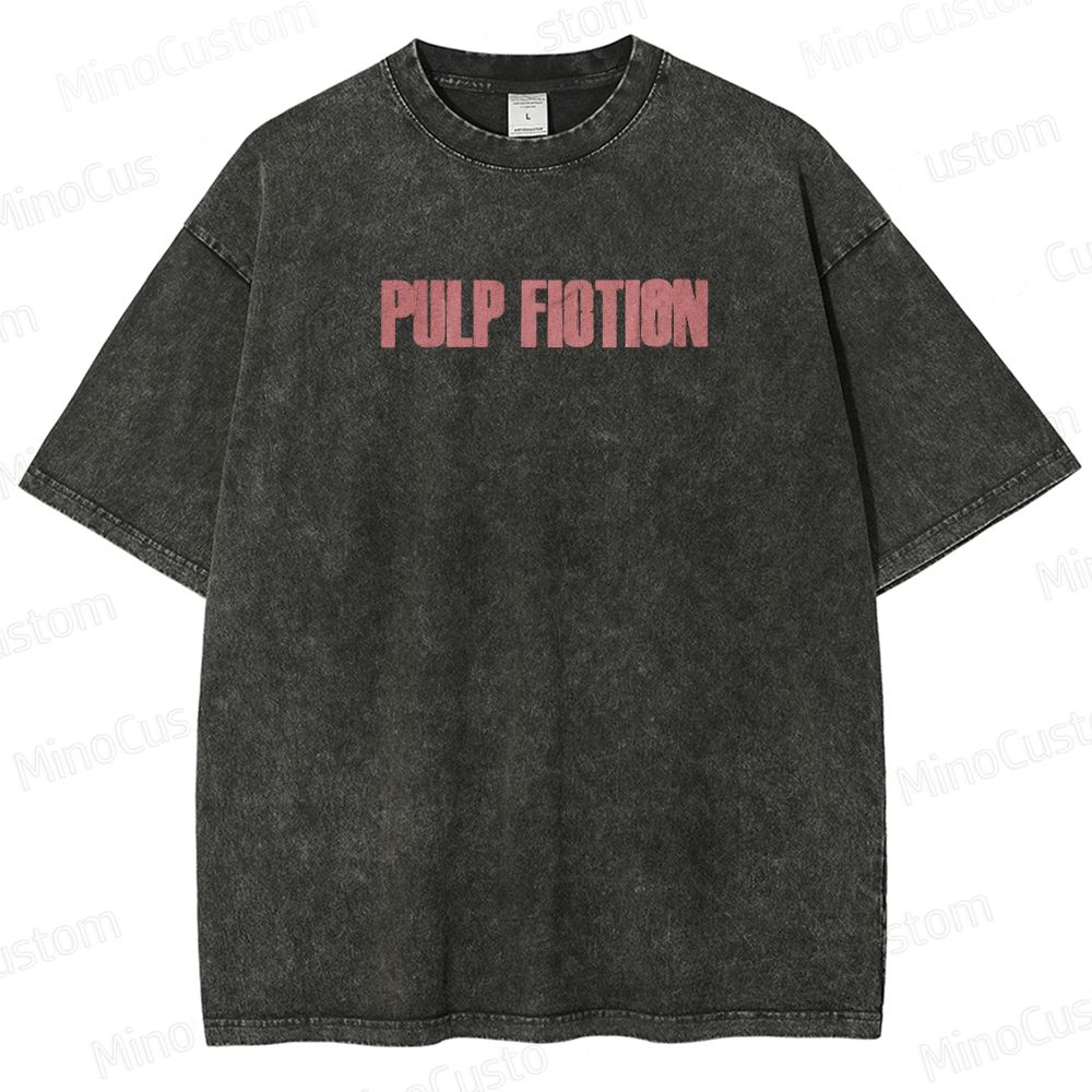 Pulp Fiction Collage Graphic Washed T-Shirt 