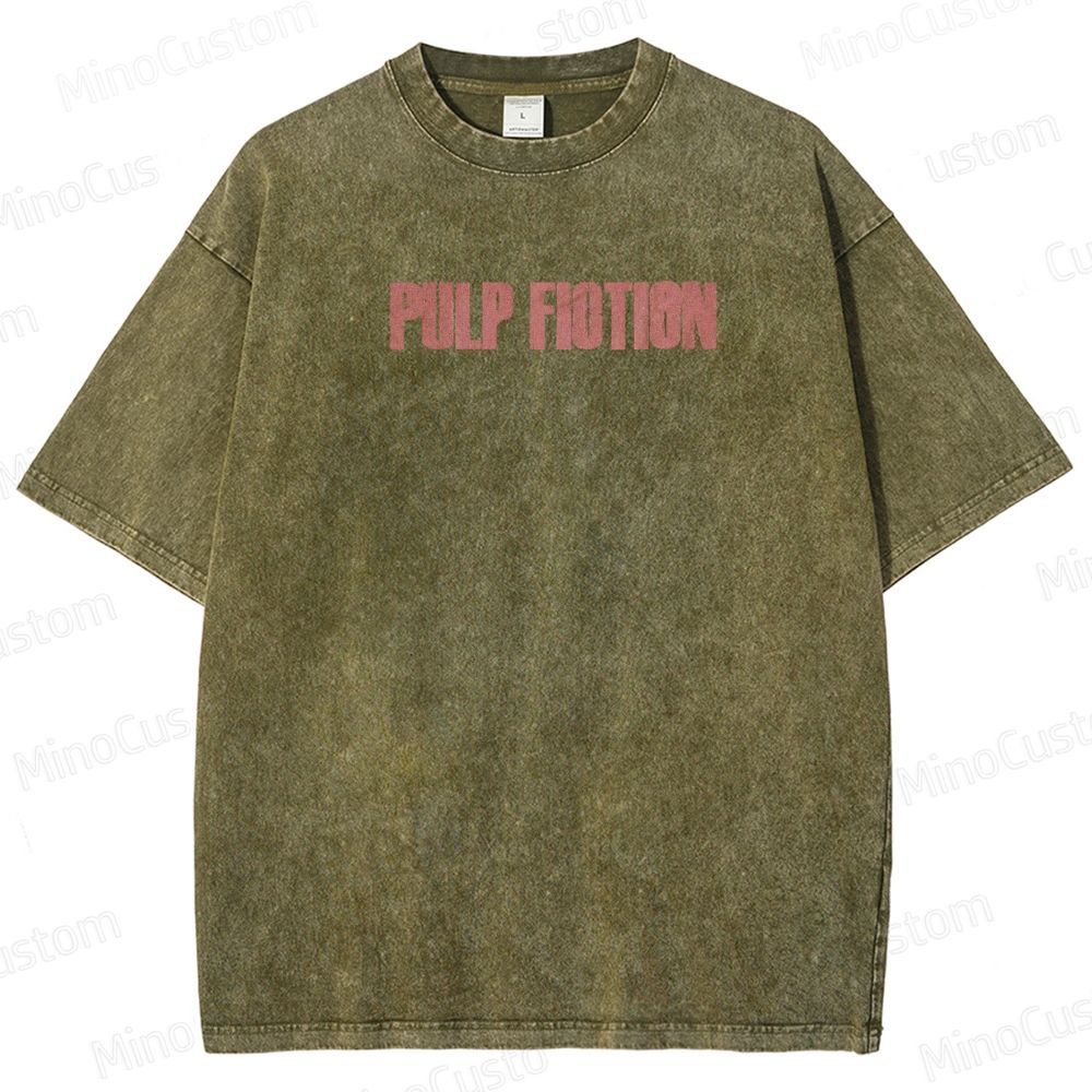 Pulp Fiction Collage Graphic Washed T-Shirt 