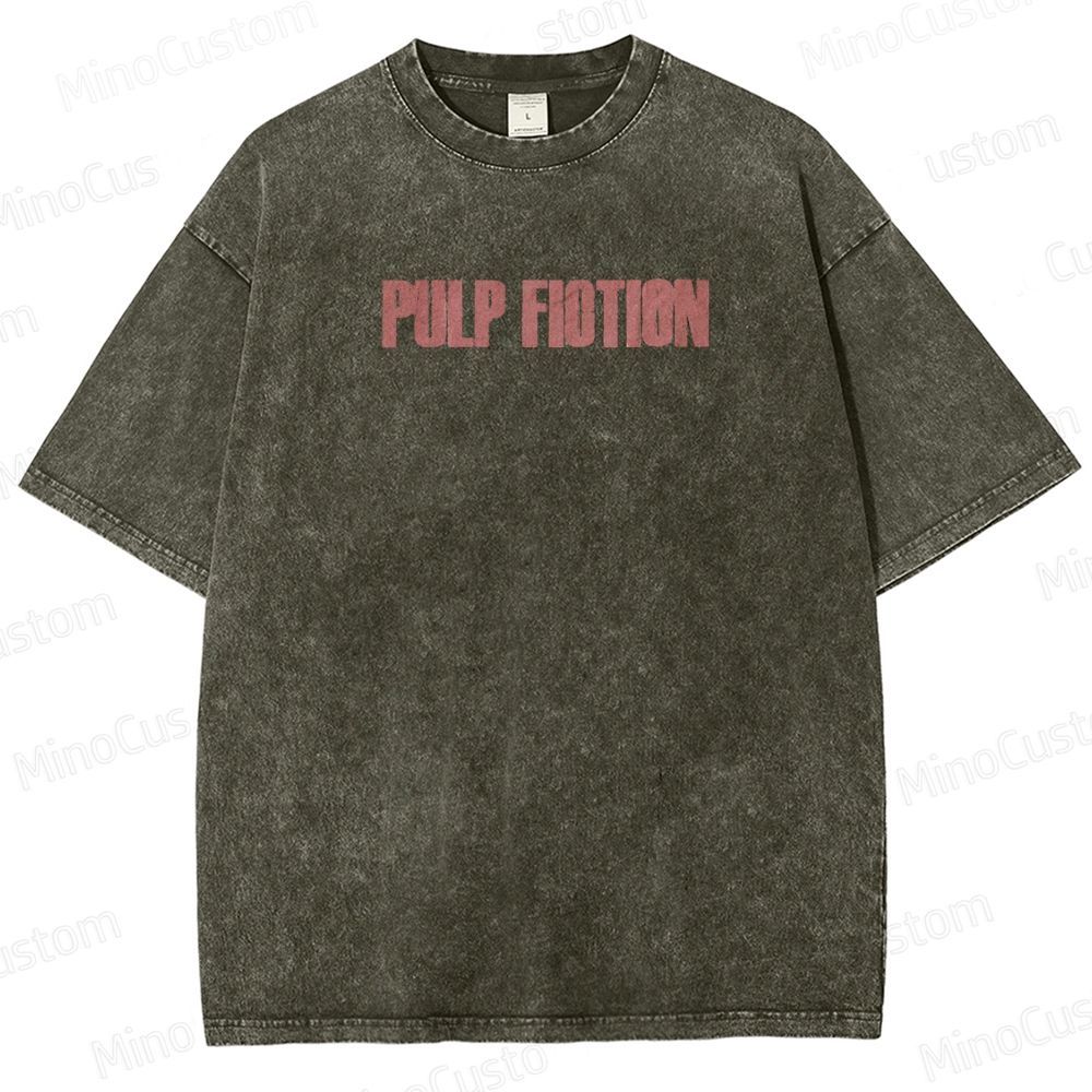 Pulp Fiction Collage Graphic Washed T-Shirt 
