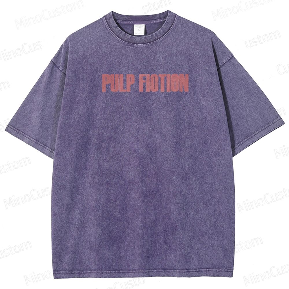 Pulp Fiction Collage Graphic Washed T-Shirt 