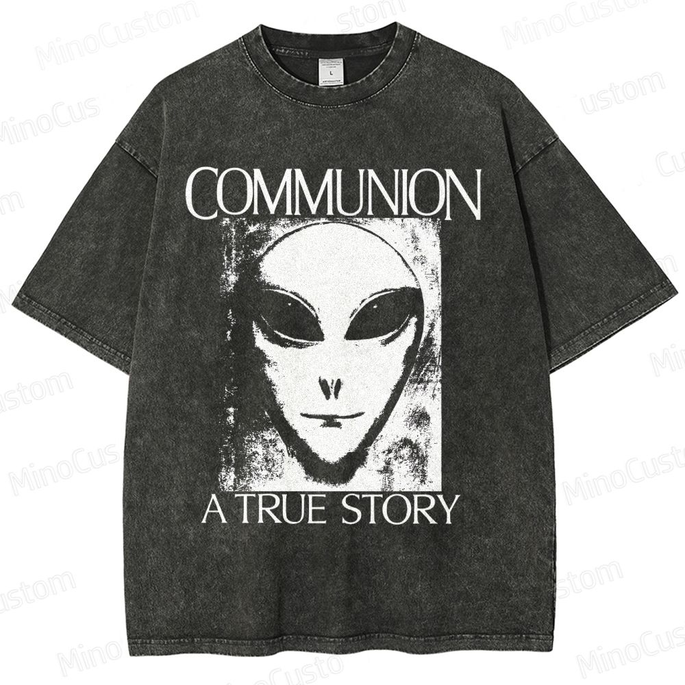 Communion Vintage Washed Sci - Fi Horror T - shirt
