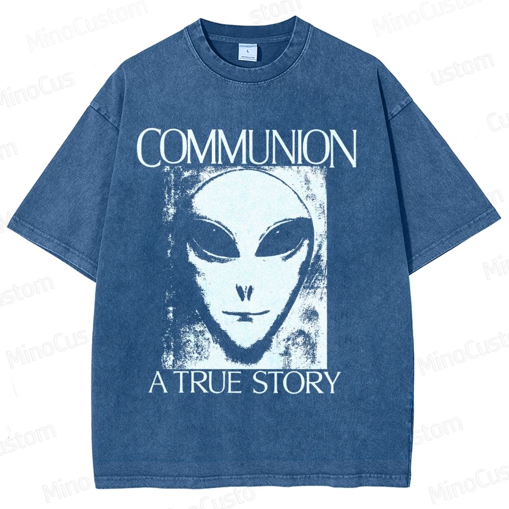 Communion Vintage Washed Sci - Fi Horror T - shirt